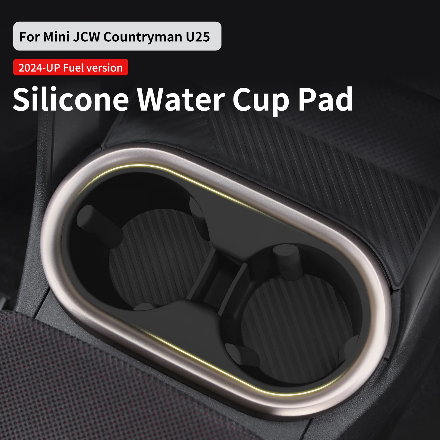 Car Center Console Cup Holder For Mini JCW Countryman U25 Silicone Armrest Storage Box Organiser Non-slip Insert Car Accessories