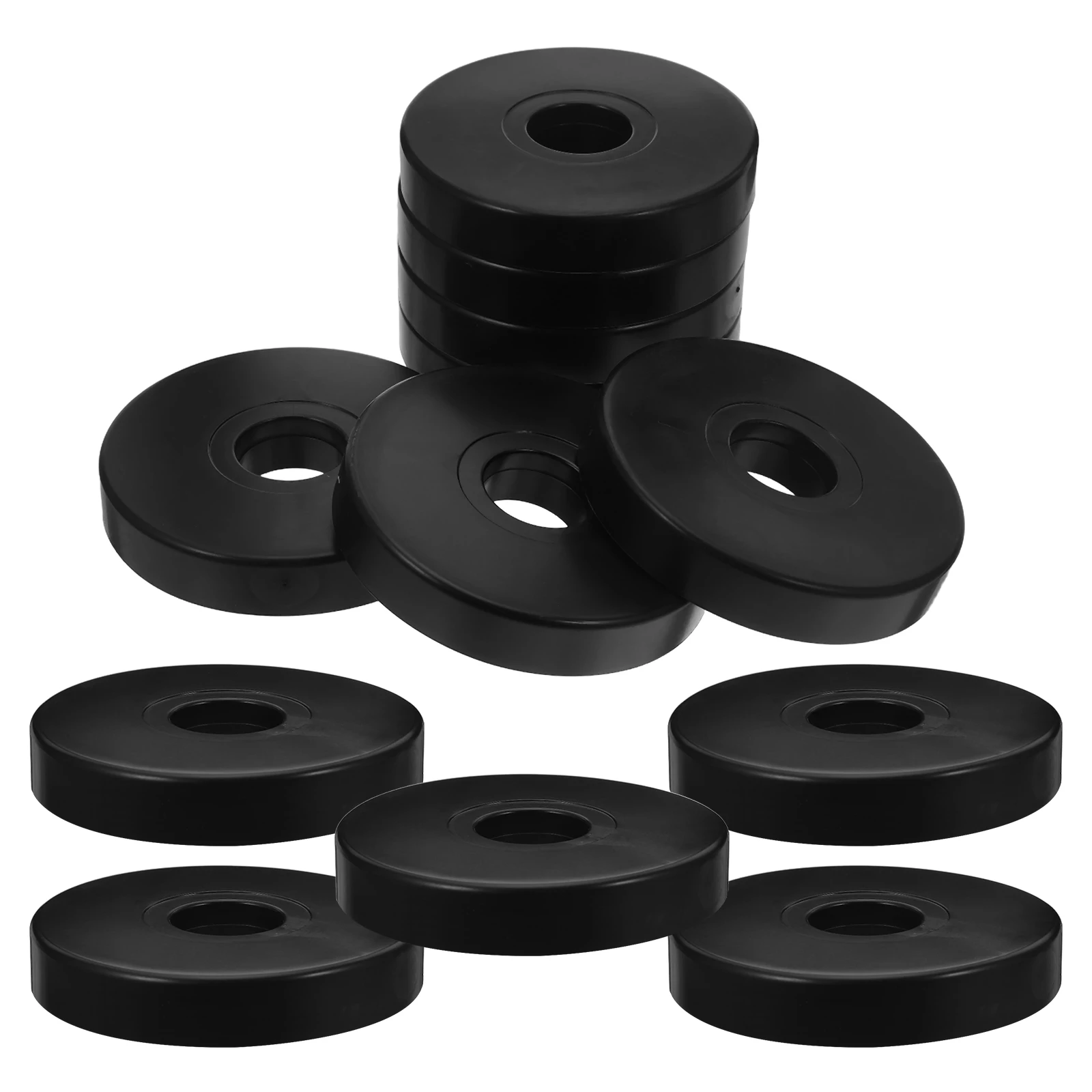 

12pcs Round Industrial Caster Pads Inserts Furniture Floor Protectors Non-Slip Shock Absorption Noise-Reducing Sturdy Easy