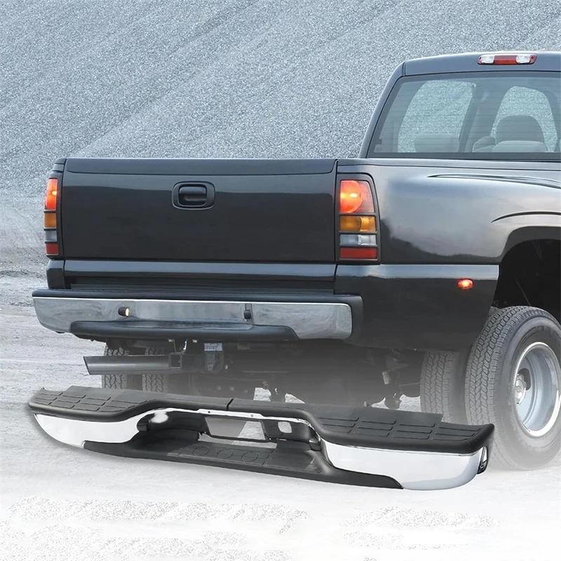 

Full Chrome Complete Rear Bumper Assembly Fit Silverado 1500 2500 Sierra 1999-2007