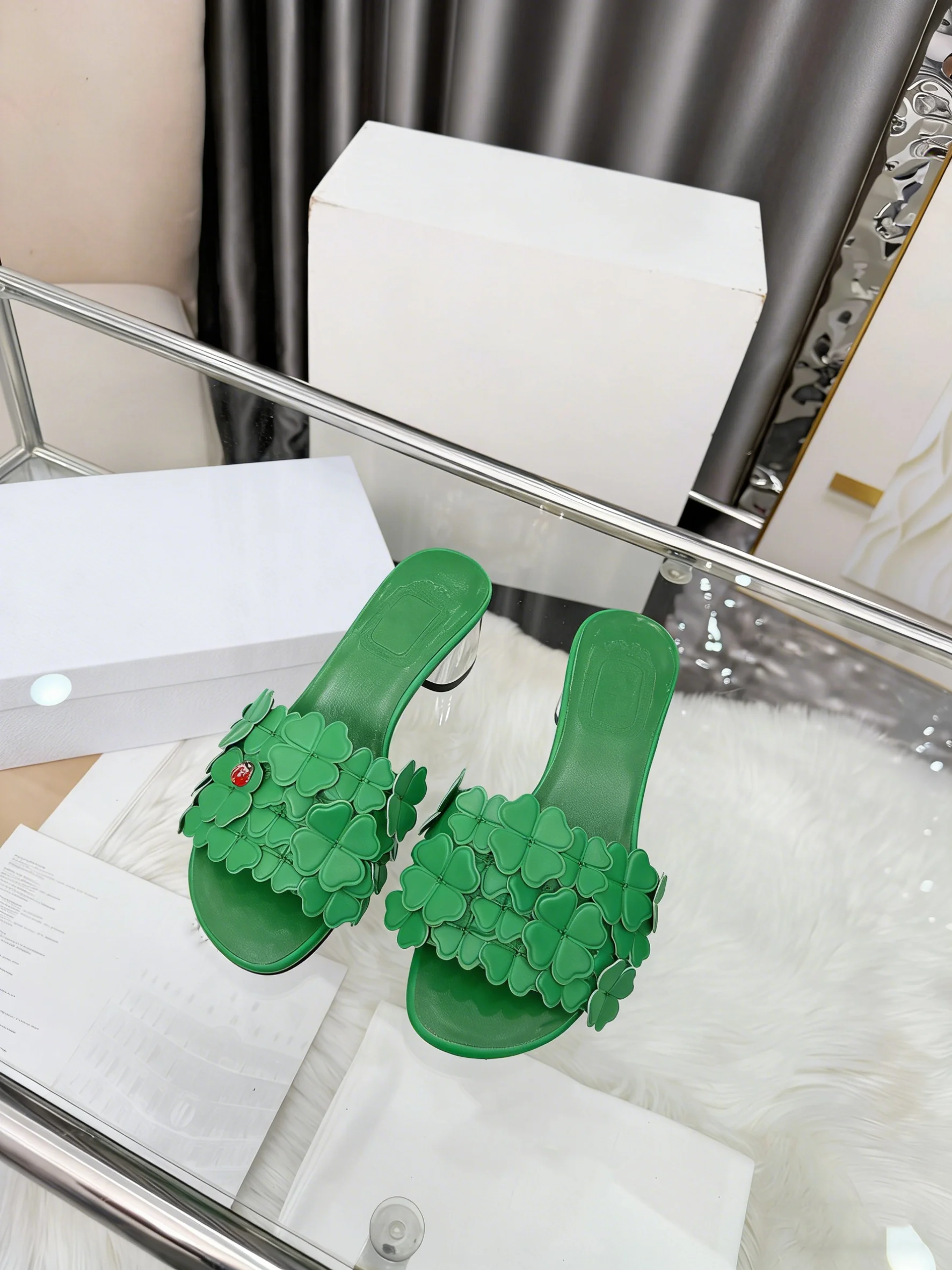 

High-Quality Fashionable Casual High-Heel Ladies Slippers Comfortable Stylish Footwear for Women