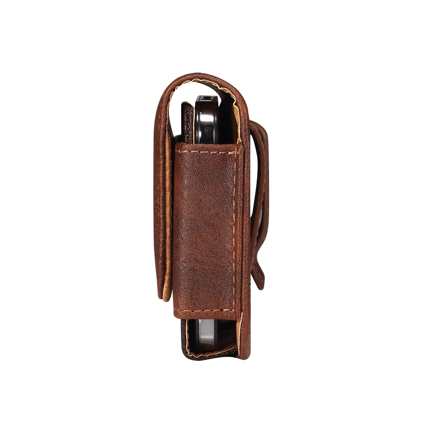 Cow Leather Mobile Phone Belt Clip Case Men Waist Bag For iPhone 15 14 Pro Max Samsung Galaxy S24 S23 Xiaomi Redmi Holster Pouch