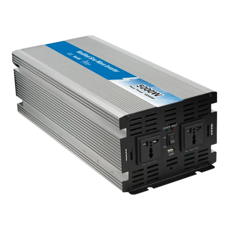 High Quality Modified Sine Wave Power Inverter 5000W 12V 24V 48V DC to AC 110V 220V Single Output Solar Inverter