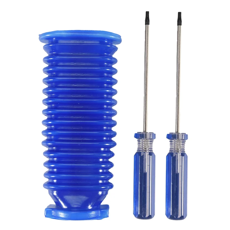 Cocok untuk Dyson V6 V7 V8 V10 V11 Aksesori Pengganti Penyedot Debu Selang Biru Kepala Isap Rol Beludru Lembut