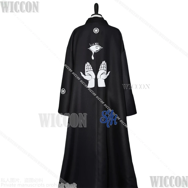 Omokage Yugamu Cosplay jeu cent Cos ligne Anime japonais Kimono noir rétro robe bandeau perruques Halloween carnaval tenue