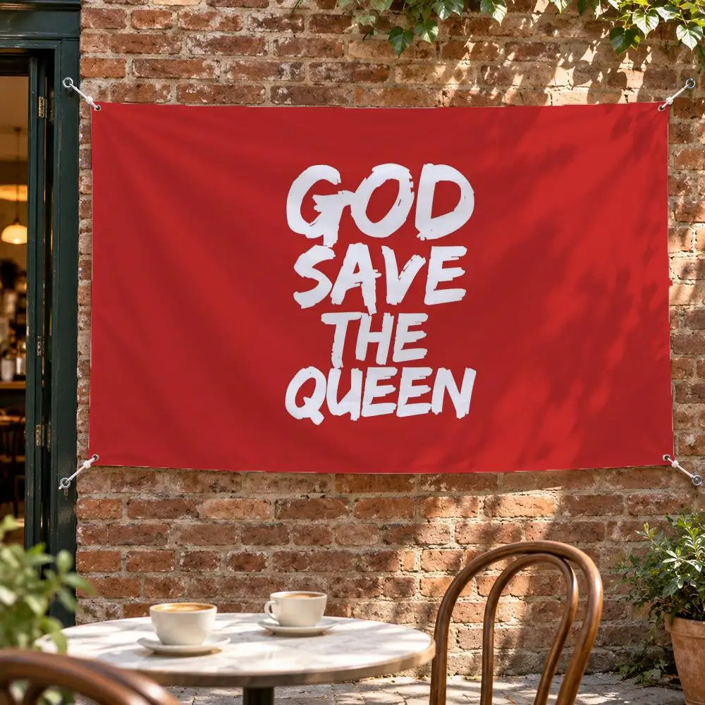 Fashion S-Save The Q-Queen Flags No Hem Wall Banner Indoor Outdoor For Home Party Garden Decor