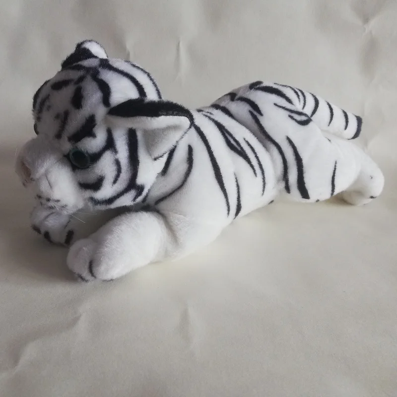 ตุ๊กตาเสือสุดน่ารัก ประมาณ 32 ซม. เสือขาวน่ารัก ท่าทางนอนราบ ตุ๊กตาเสือเนื้อนุ่ม ของเล่นเด็ก ของขวัญคริสต์มาส s2188