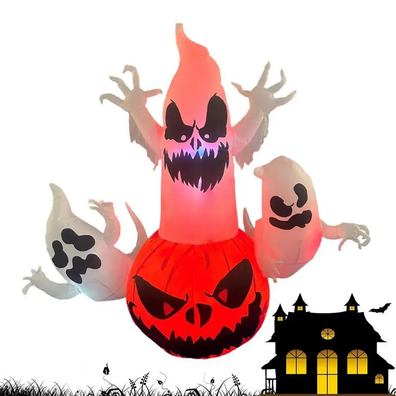 

Halloween Blow Up Ghost Decorations Ghost Pumpkin Blow Up Balloon Yard Decorations Clearance With Build-In Leds For Balcony