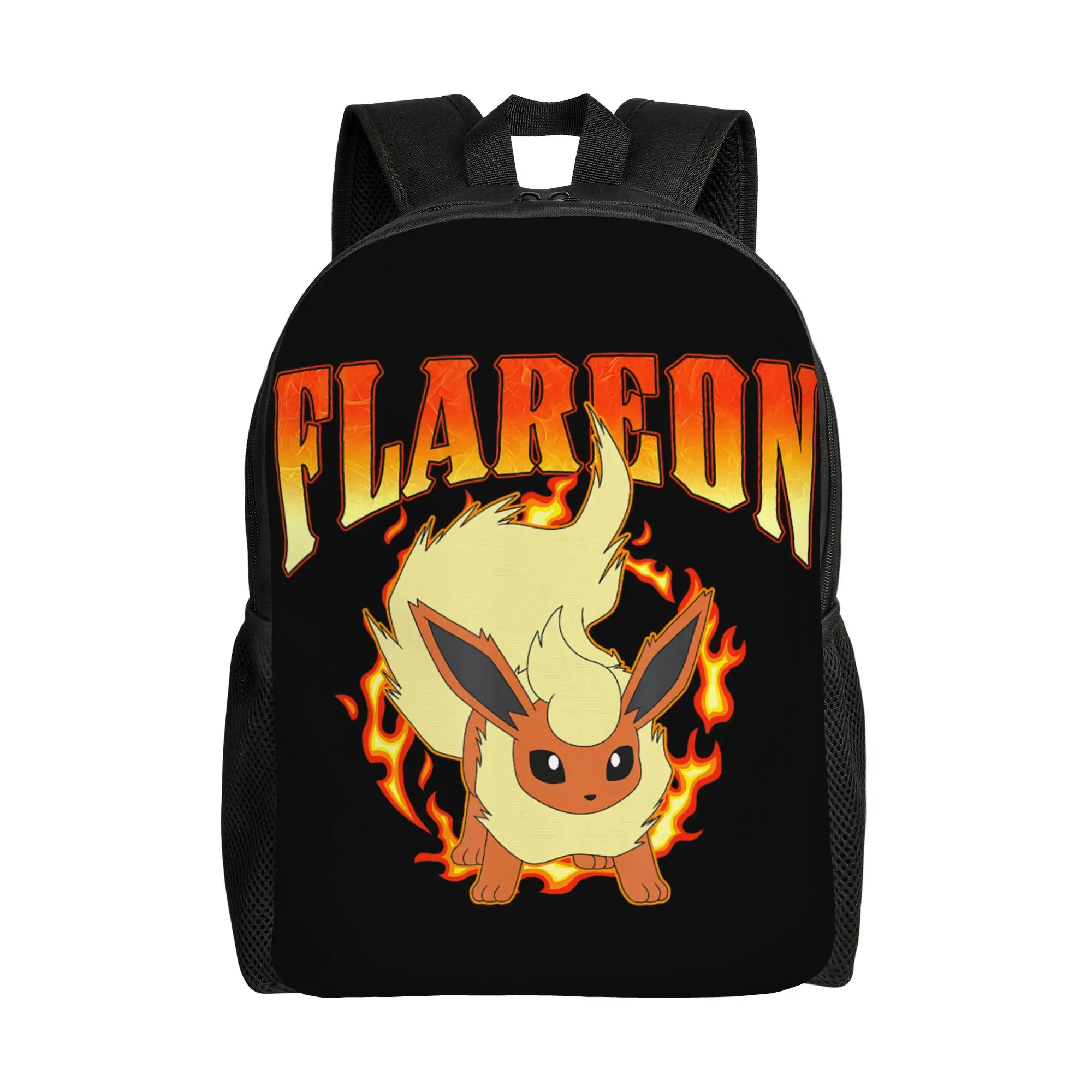 Mochilas Bandai Pokemon Epic Cute Flareon On Fire Attack Big Chest Poster Daypack mochila Journey con cierre de cremallera