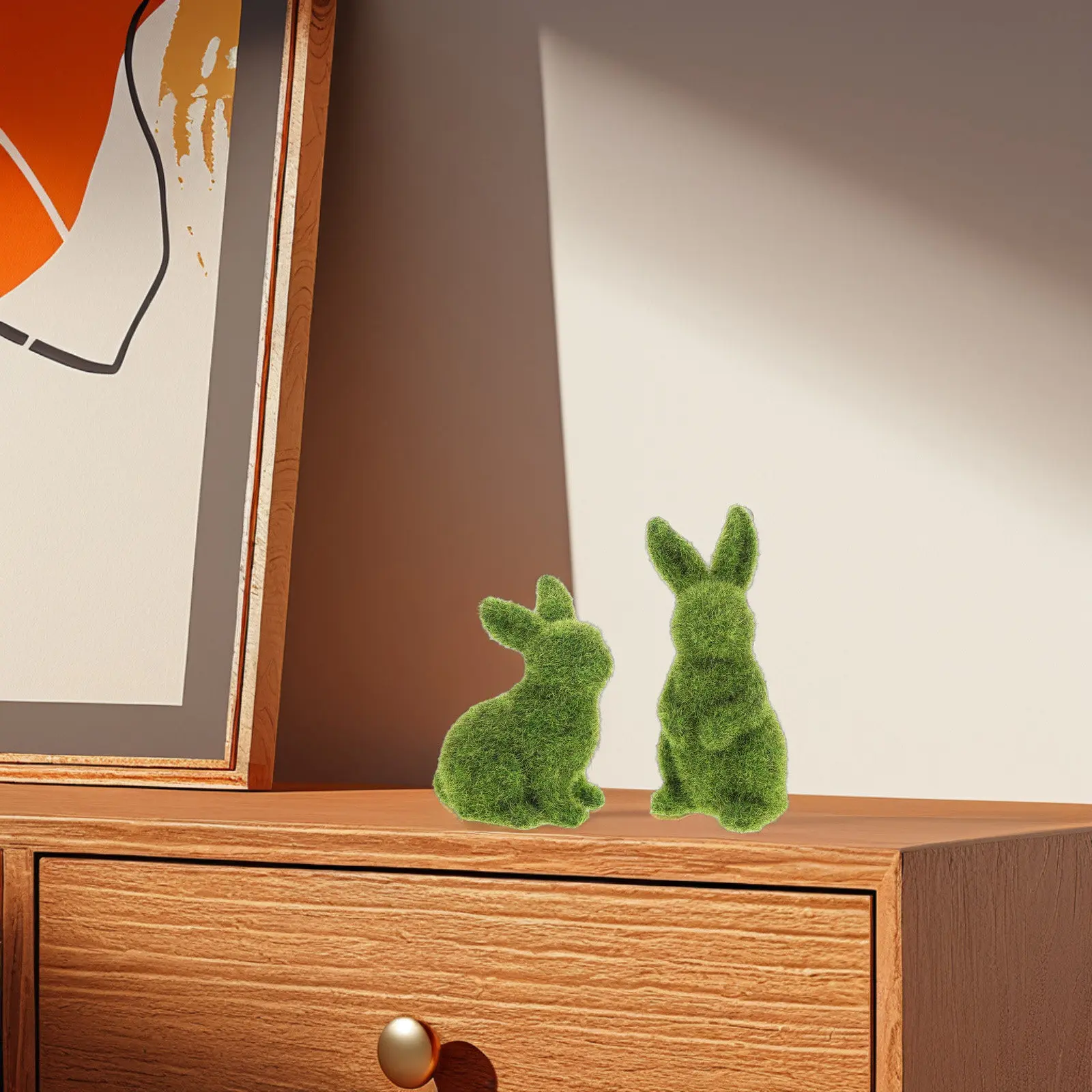 

2 шт. зеленых кроликов-украшений для Пасхи, декор для газона, садовые украшения, кролики для оформления сцен, декор для фотосессий, реквизит для свадьбы