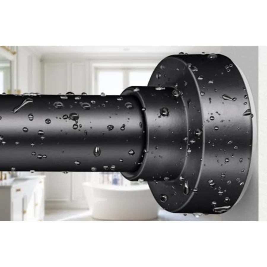 

Shower Curtain Rod 34-96 Inches, Non-Slip, Never Rust, No Drill Spring Tension Curtain Rod for Bathroom Window Stainless Steel,