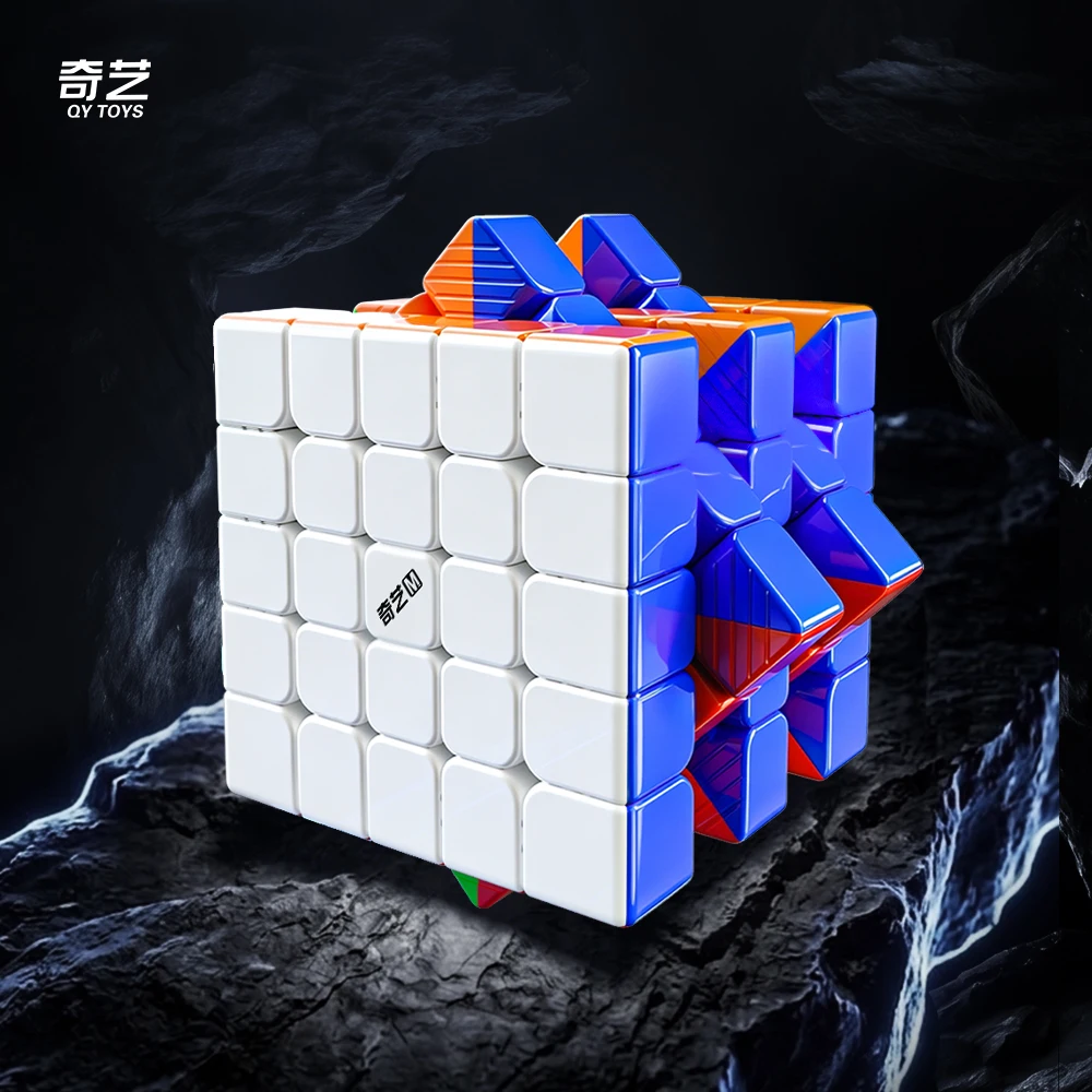 [JudyCube] Qiyi M Pro 5x5 Core Magnetic UV Magic Cube Stickerless Professional Fidget Toys Qiyi 5x5 M Pro UV