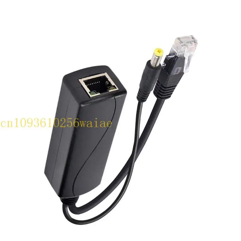 652f ความทนทาน Gigabit Poe Splitter DC5.5x2.1mm POE ตัวแยกสำหรับแอปพลิเคชันเครือข่ายที่บ้านและสำนักงาน
