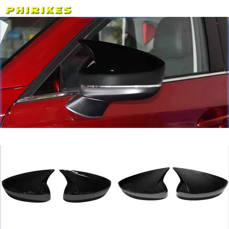 

Пластиковый корпус зеркала заднего вида из углеродного волокна, подходит для Mazda CX5 CX-5 2017-2023, защитный корпус, аксессуары для зеркал заднего вида