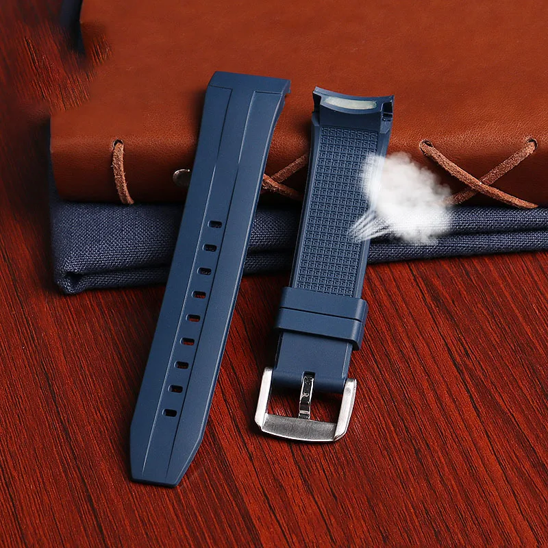 21mm 22mm Black Blue Orange Silica Gel Watch Strap For Tissot 1853 Sea star T120417/T120407 Waterproof Sport Rubber Watchband