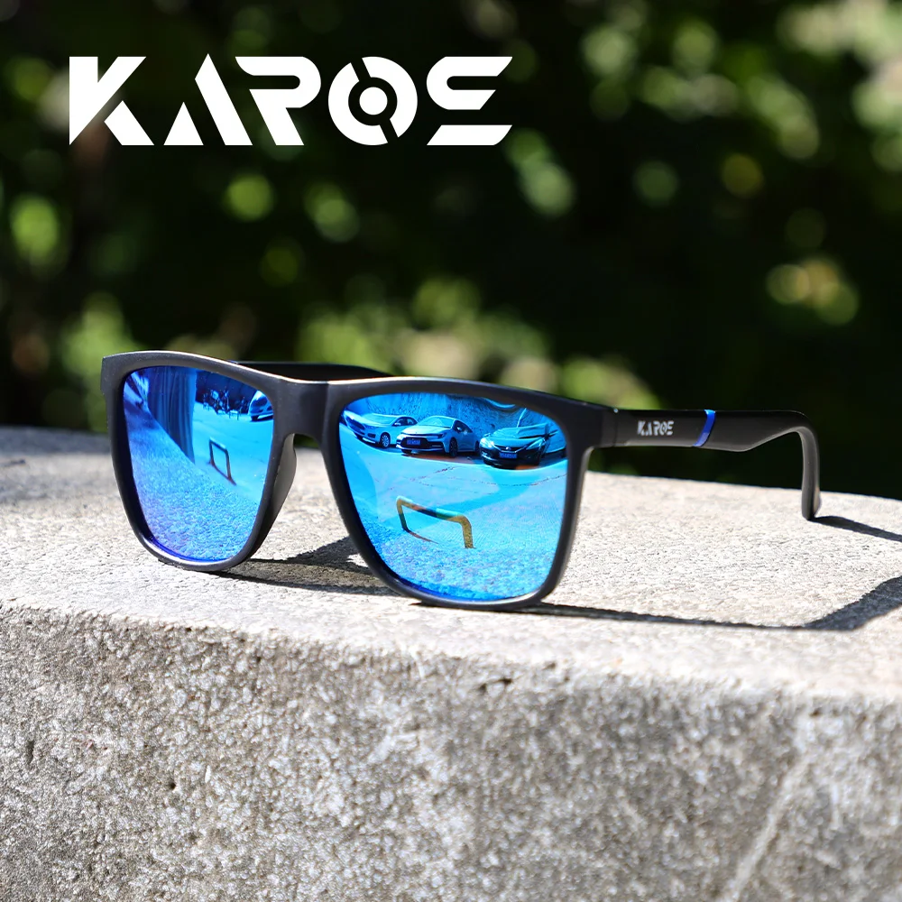 Karos Premium polarisierte Sport-Sonnenbrille mit quadratischem Rahmen, geeignet für Outdoor-Aktivitäten, für Männer und Frauen, UV400-Schutzbrille, YZ2015