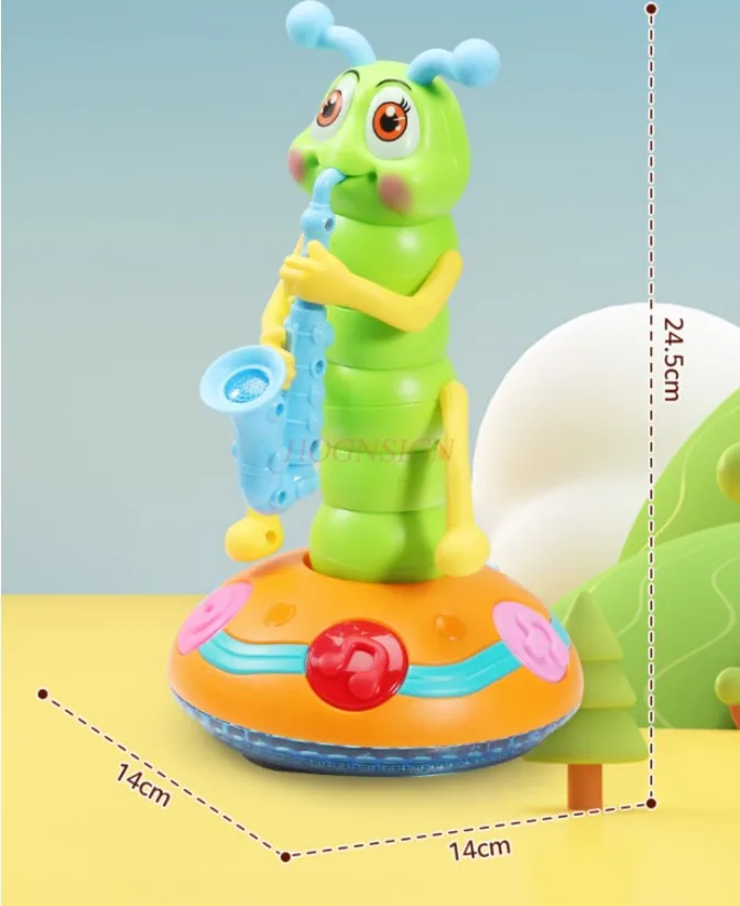 Jouet saxophone insecte pour enfants, chenille électrique qui peut chanter et danser, jouet pour bébé, promo