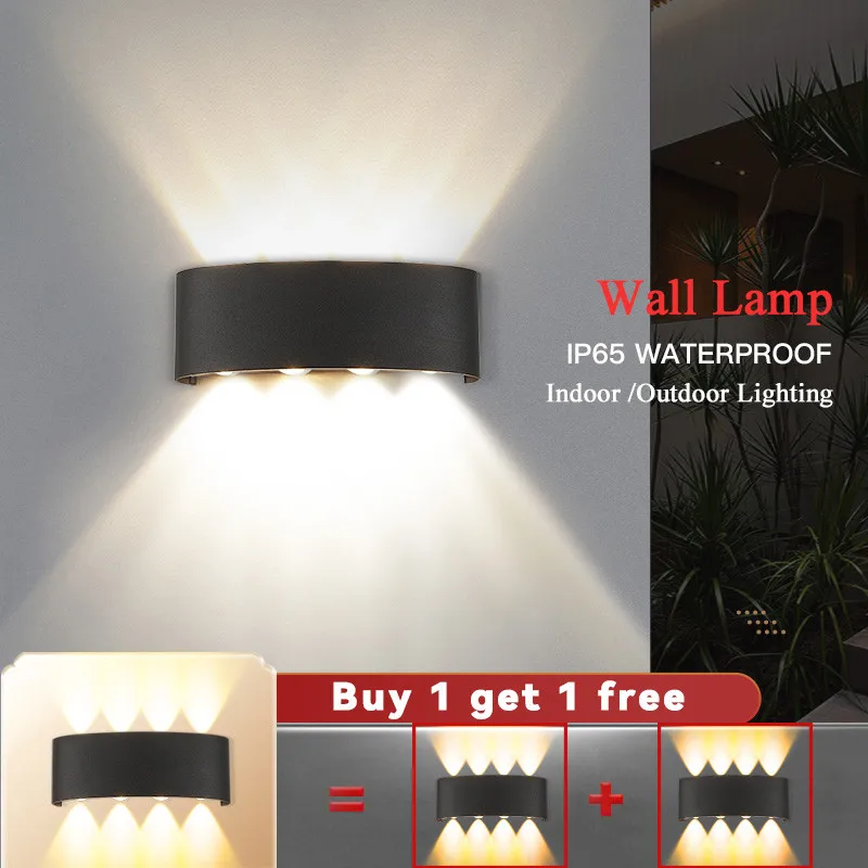 

Led Wall Lamp IP65 Waterproof Indoor Outdoor Lighting Interior Wall Light Fixture 6W 8W 12W For Bathroom Bedside Stairs Decor