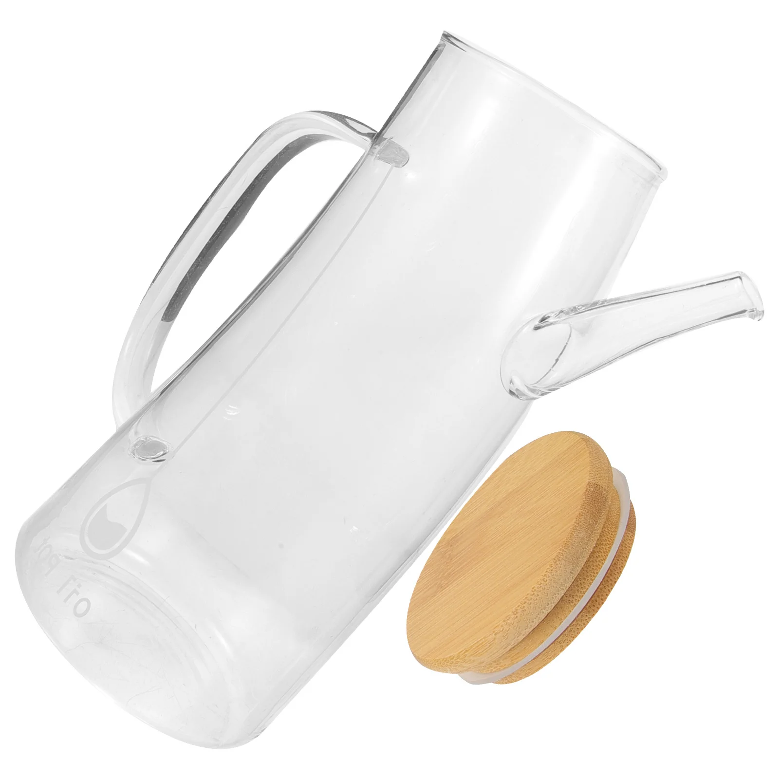 

1pc Glass Oil Bottle Large Capacity Leak Proof Transparent Scale Spout Handle For Kitchen Vinegar Soy Sauce Oil Dispenser