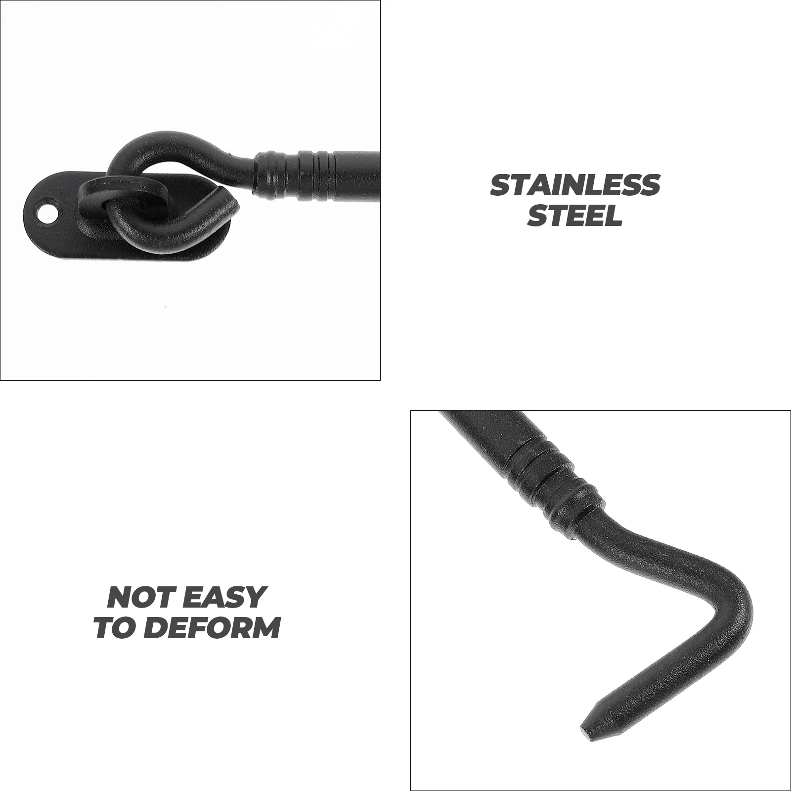 

Heavy Duty Door Hook Lock Latch for Barn Doors Sliding Gate Shed Screen Durable Polished Surface Easy Install Garage Hardware