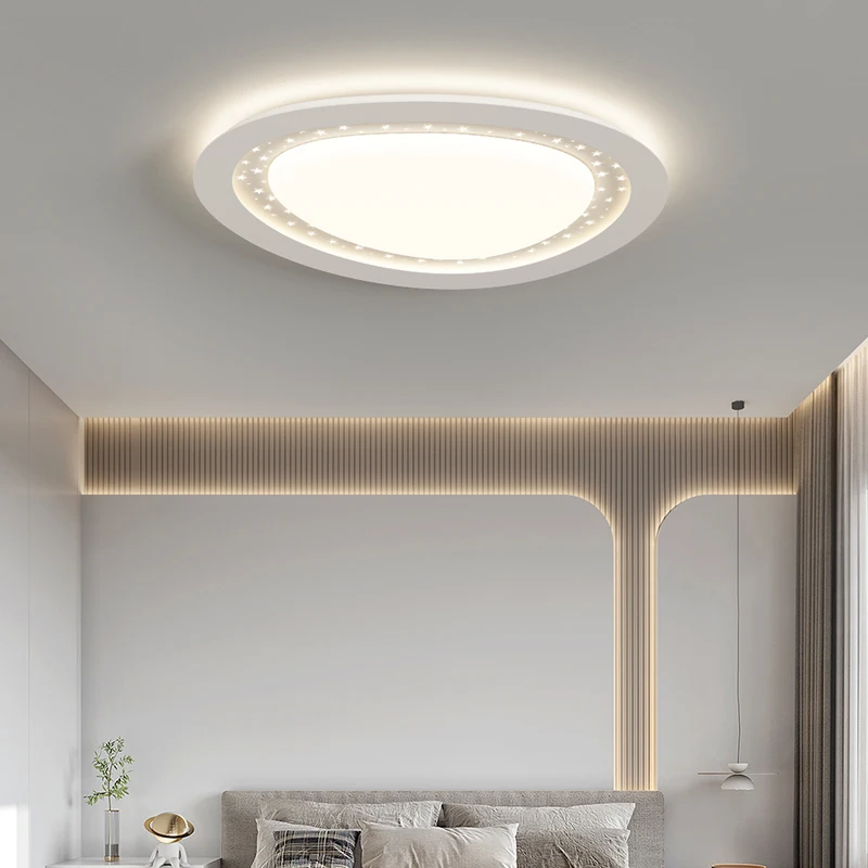 Pebbles Gypsophila Bedroom Led Chandeliers Simple Modern Cream Style Eye Protection Room Ceiling Lights Smart Living Room Lamp