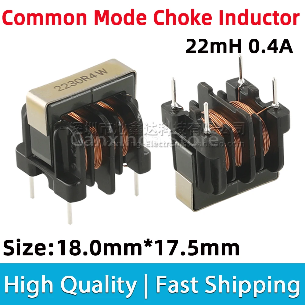 2pcs PLA10AN2230R4D2B 2230R4W Common Mode Choke Power Inductor Inductance 22mH 0.4A Switching Power Supply Signal Filter