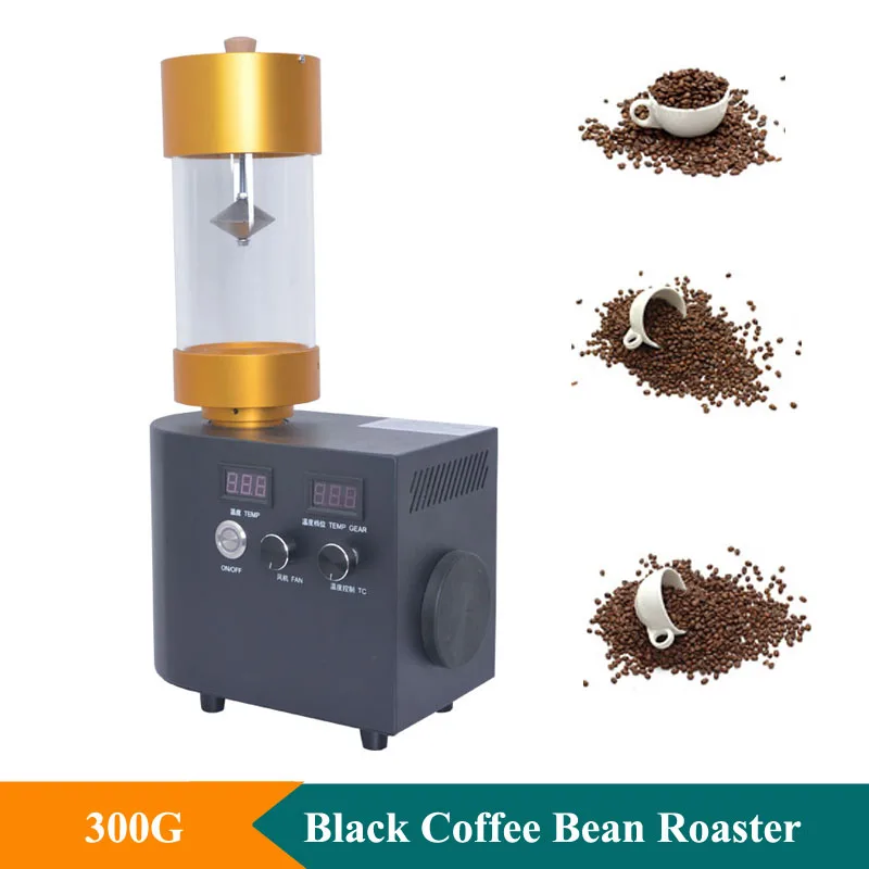 220V Electric 300g Coffee Beans Roasting Machine Black And White Coffee Bean Roaster Machine Cocoa Beans Roaster Machine In Home