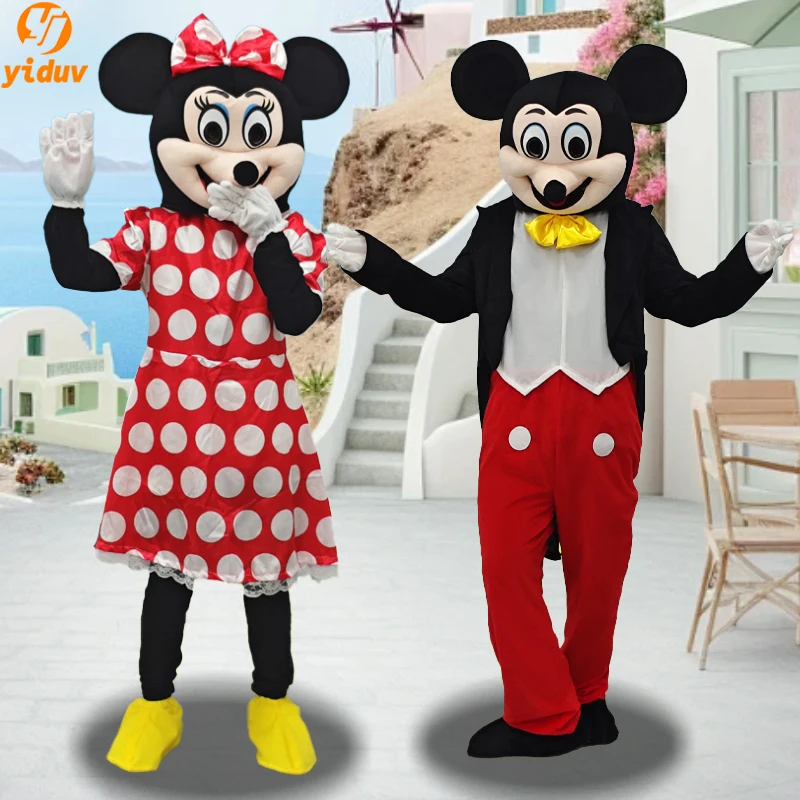 New Disney Mickey Minnie Mouse Mascot Costume Cartoon Characters Advertising Event Party Cosplay Dress Suit Animal Carnival Prop