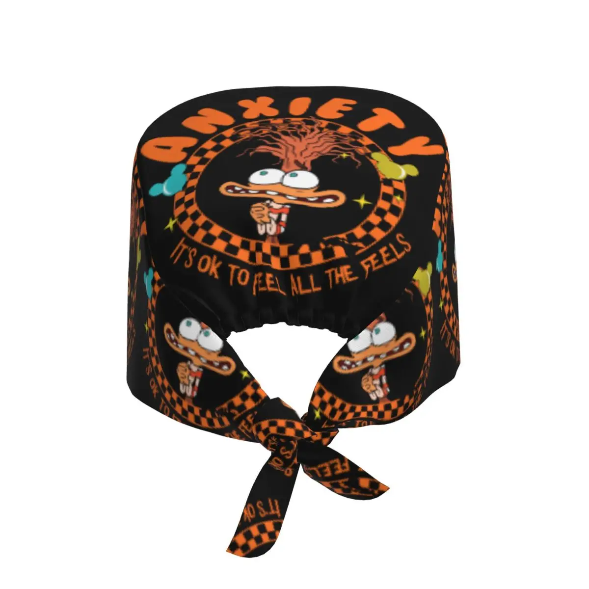 Custom Anxiety Inside Out Cartoon Scrubs Cap Surgical Hats Women Men Anime Operating Room Cap Nursing Cap Lab Works Hat