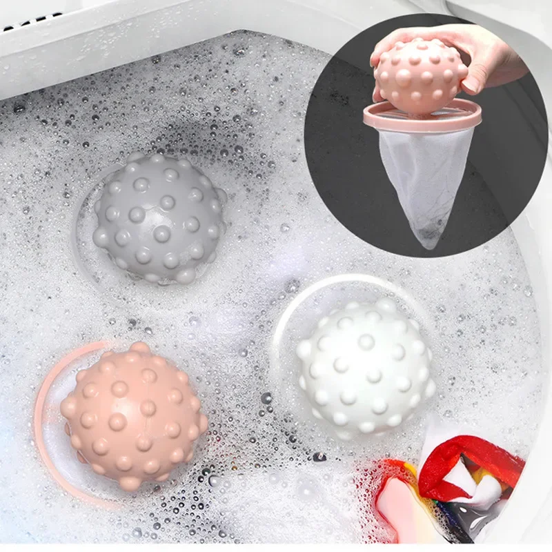 Reusable Hair Lint Catcher Removal Nets Bag Washing Machine Filter Collector Washing Protector Cleaning Laundry Ball Accessories