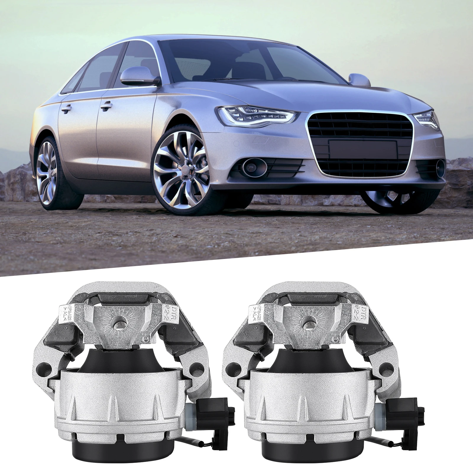 

1 Pair of Engine Mounts Left and Right Compatible for A6 A7 Quattro 4G0199381LE 4G0199381LF