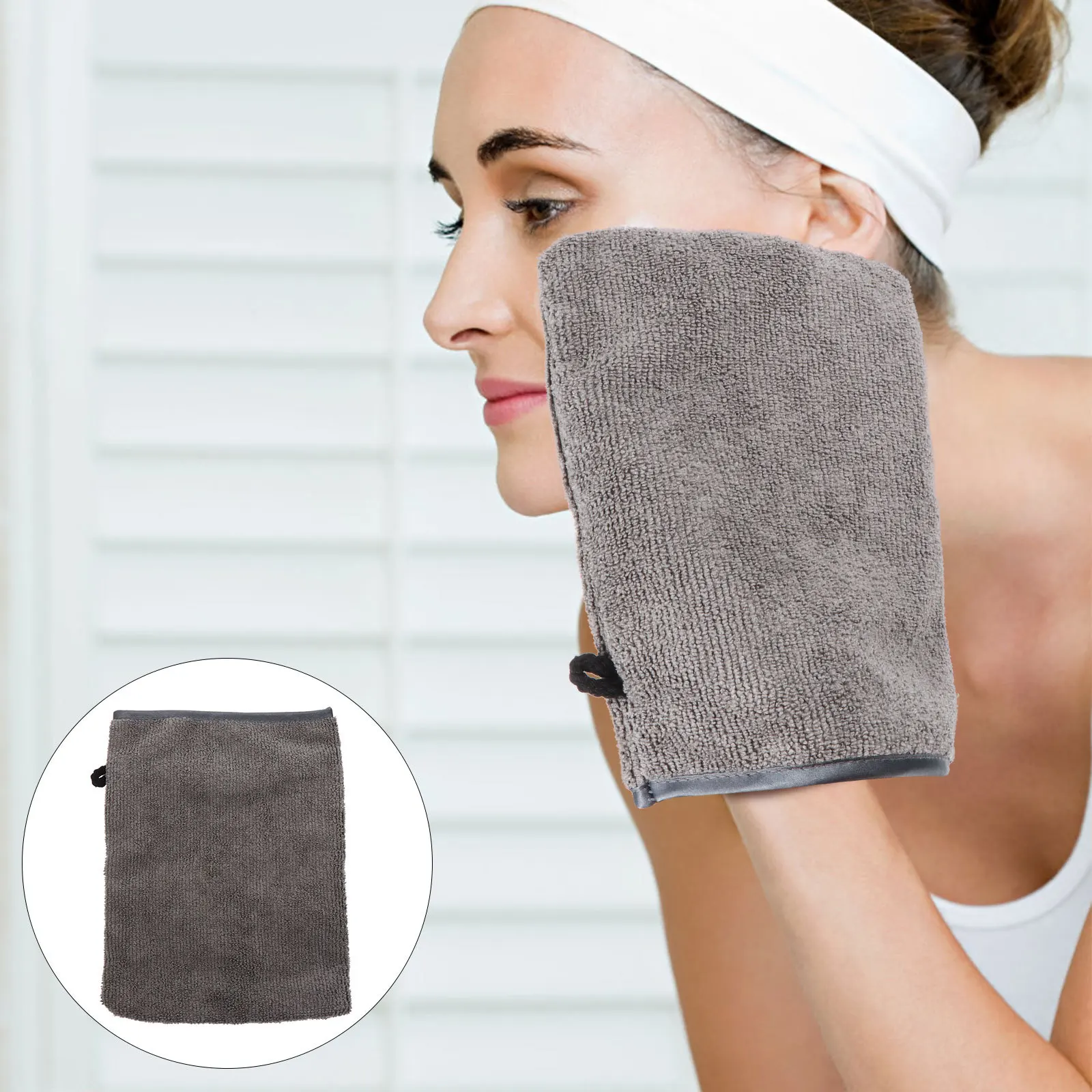 3 pçs microfibra removedor de maquiagem luvas de limpeza para remoção de maquiagem suave esfoliante ferramenta de lavagem fornecimento de beleza para mulher