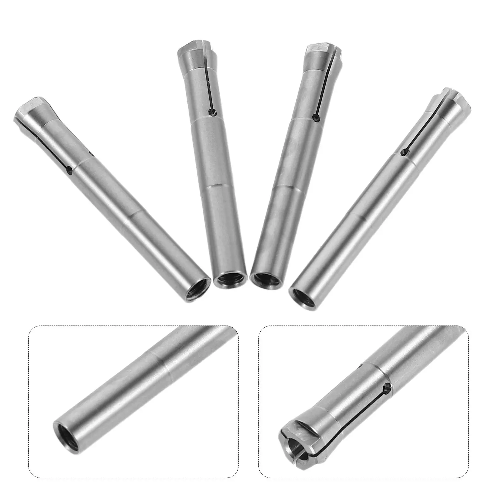 

4Pcs Nail Drill Chuck Stainless Steel Three-Jaw Spring Collet Collet Chuck Replacement for Electric Nail Drill Machine