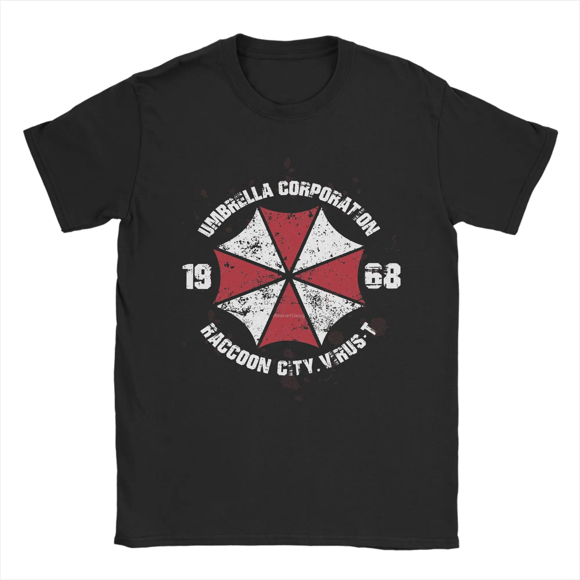 Umbrella Corporation Residents Evils T Shirt Men's 100%Cotton Tops Novelty Round Neck Short Sleeve