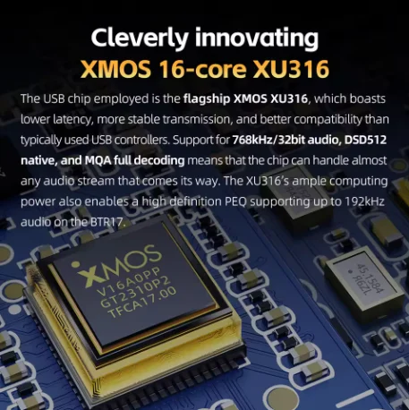 FiiO BTR17 Headphone Amp Bluetooth 5.4 Receiver with LDAC/aptX Lossless support, Hi-Res Portable DAC 768K/32Bit DSD512