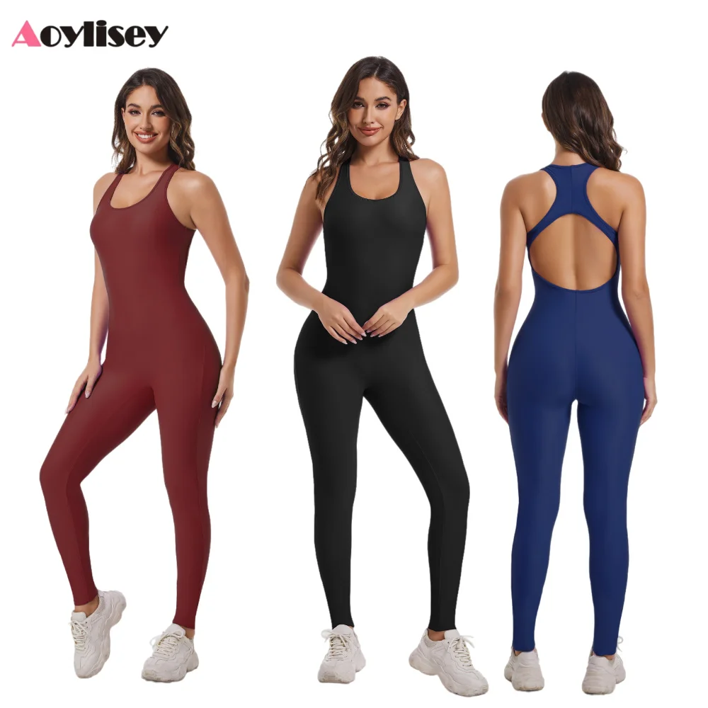 

Women Yoga Jumpsuit Fitness Training Sportswear Overalls Gym Clothing Set Exercise Bodysuit Pilates Workout Clothes Dance Wear