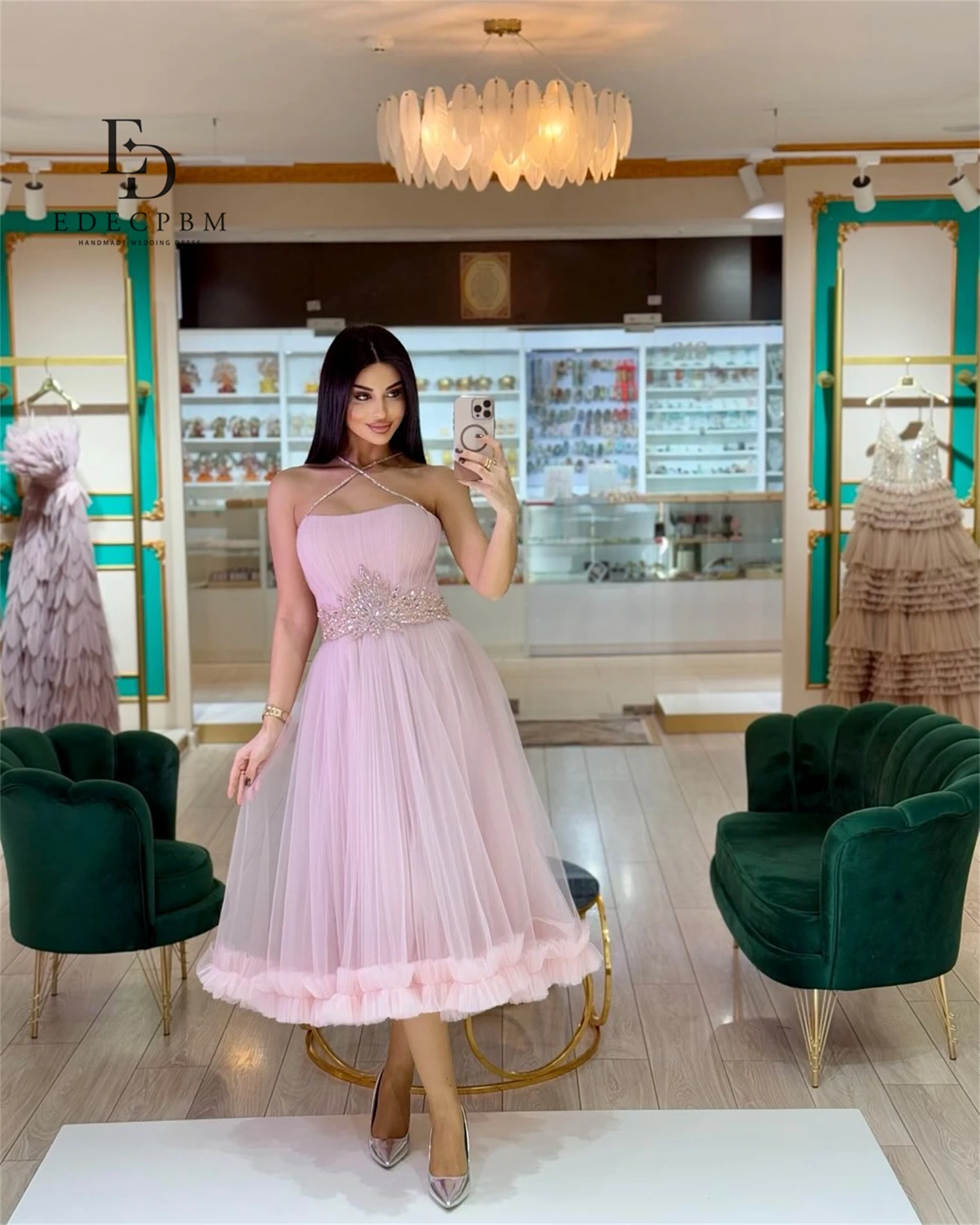 EDECPBM Vestidos De Festa Vestido De fiesta para mujer Vestido De noche rosa Mujer فساتudenuden HüVestidos De fiesta elegantes Mujer Boda personalizada