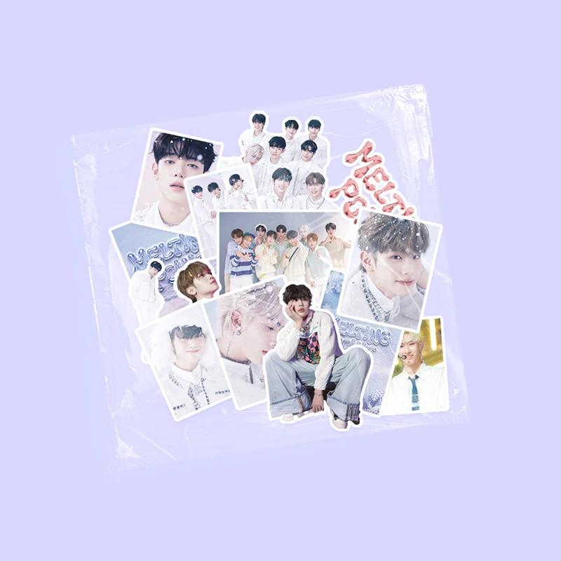 55pcs/set Kpop ZB1 1st Album YOUTH IN THE SHADE ZEROBASEONE New Album Sticker Double Side Print Photo Sticker