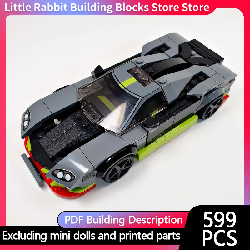 City Car Model MOC Building Bricks High Performance Supercar Modular Technology Children Holiday Gifts Assemble Toys Suit