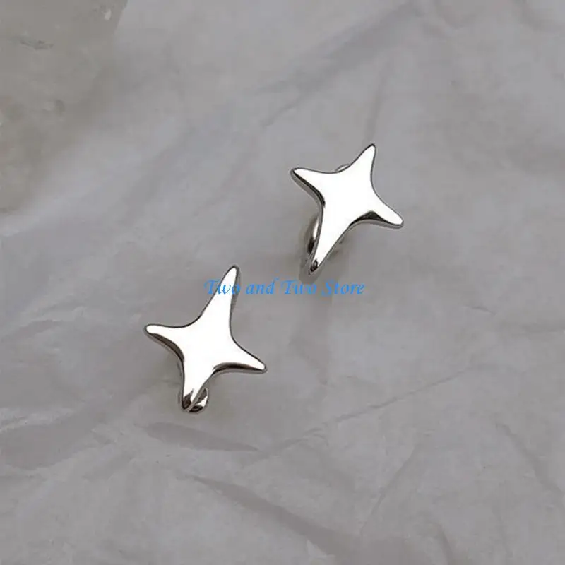 HX6F Unique Star Ear Wrap Ear Clamp Dainty Ear Cuff No Piercing Earrings Ornament