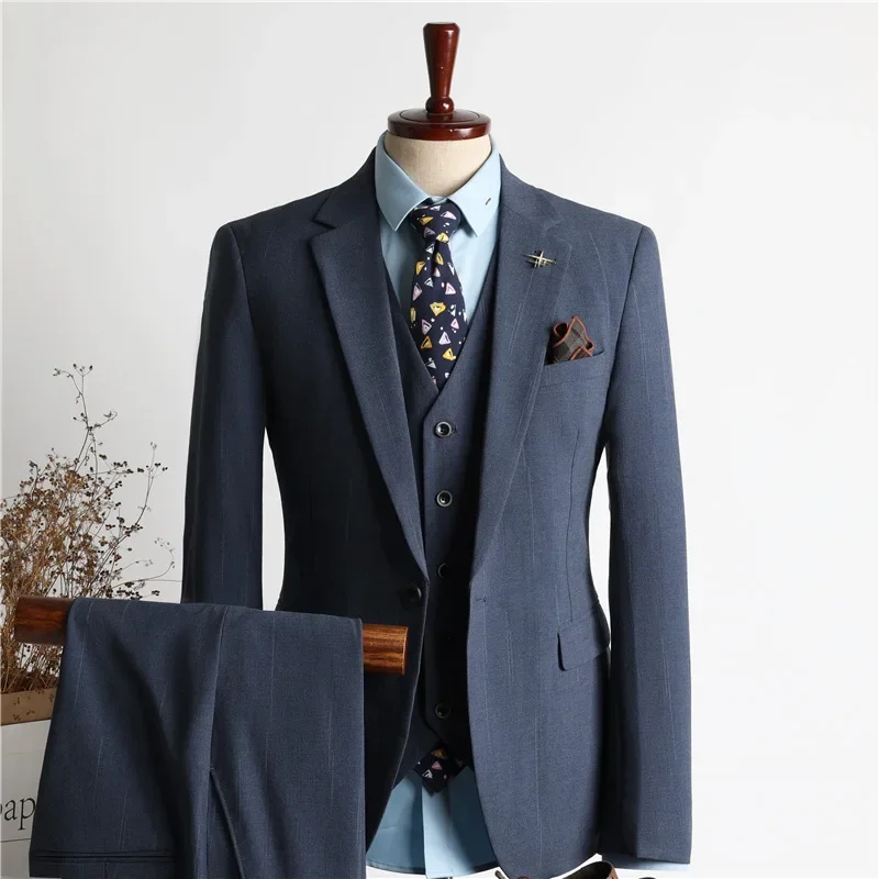 Trajes de negocios personalizados para hombres y ropa Formal de boda, nuevo, 56