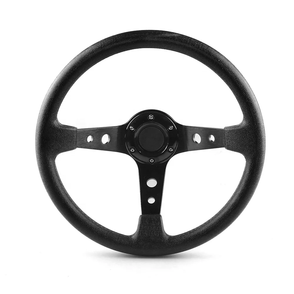 

Universal Aluminum 14 Inch 350Mm Pu Leather Car Racing Sport Drifting Steering Wheel