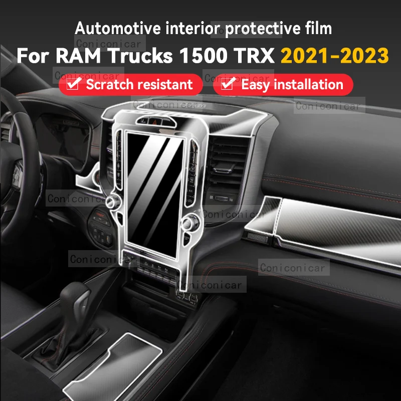 

For DODGE RAM Trucks 1500 TRX 2021-2023 Car Gearbox Panel Film Dashboard Protective Sticker Interior Anti-Scratch Cover