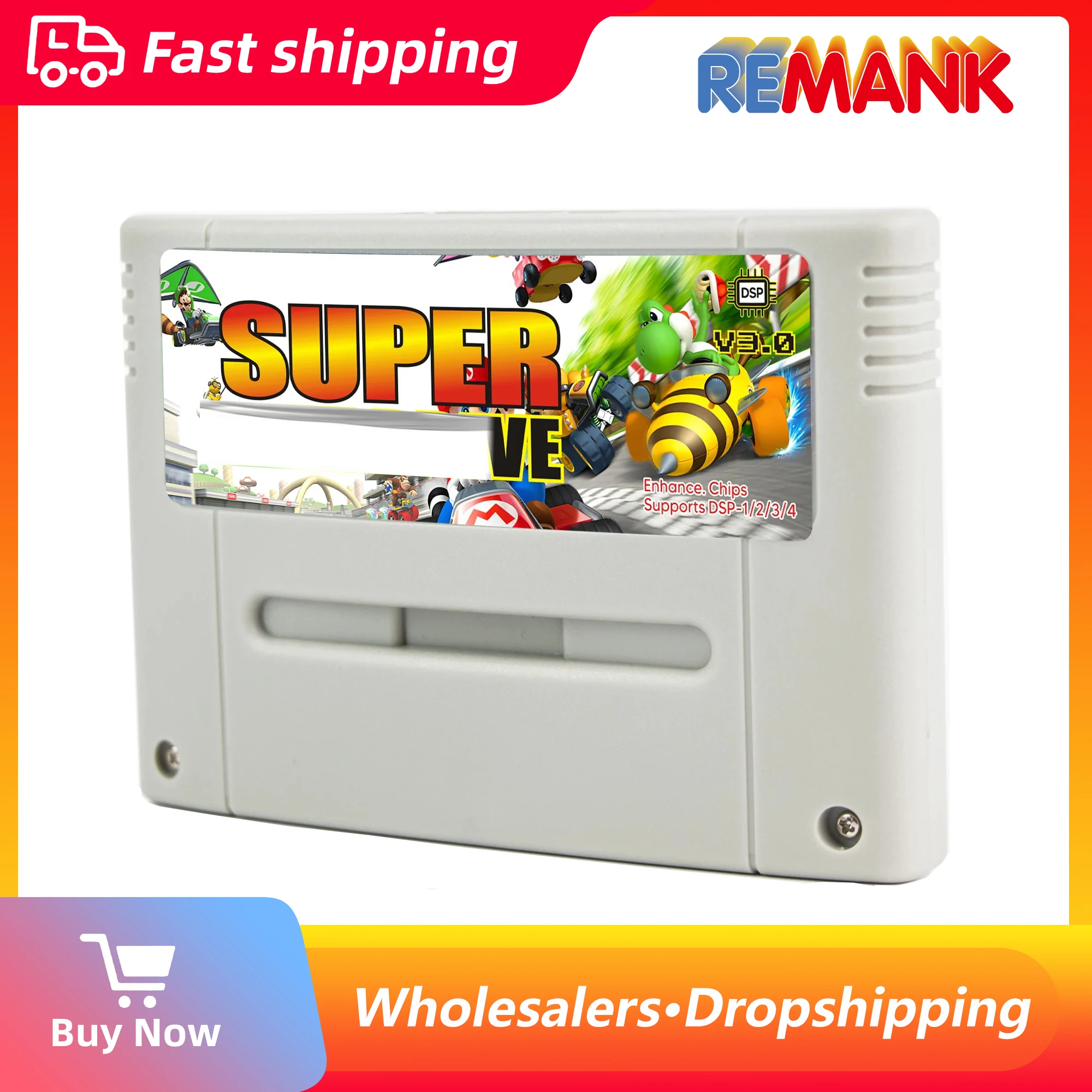 

REMANK NEW Super DSP V 3.0 16 Bit Gaming Accesories Game Gamer Video Game Console Shell for SN ES Cartridge Card