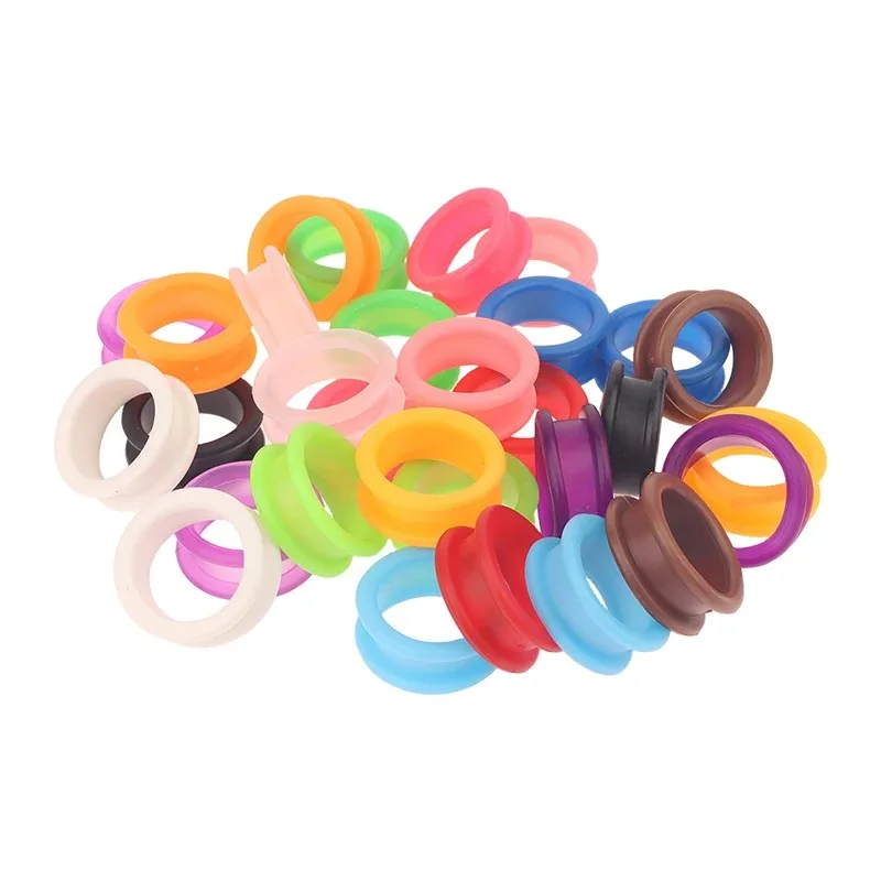 

10Pcs Soft Silicone Finger Rings Grips Inserts Professional Barber Hair Shears Anti-slip Ring for Salon Barbers
