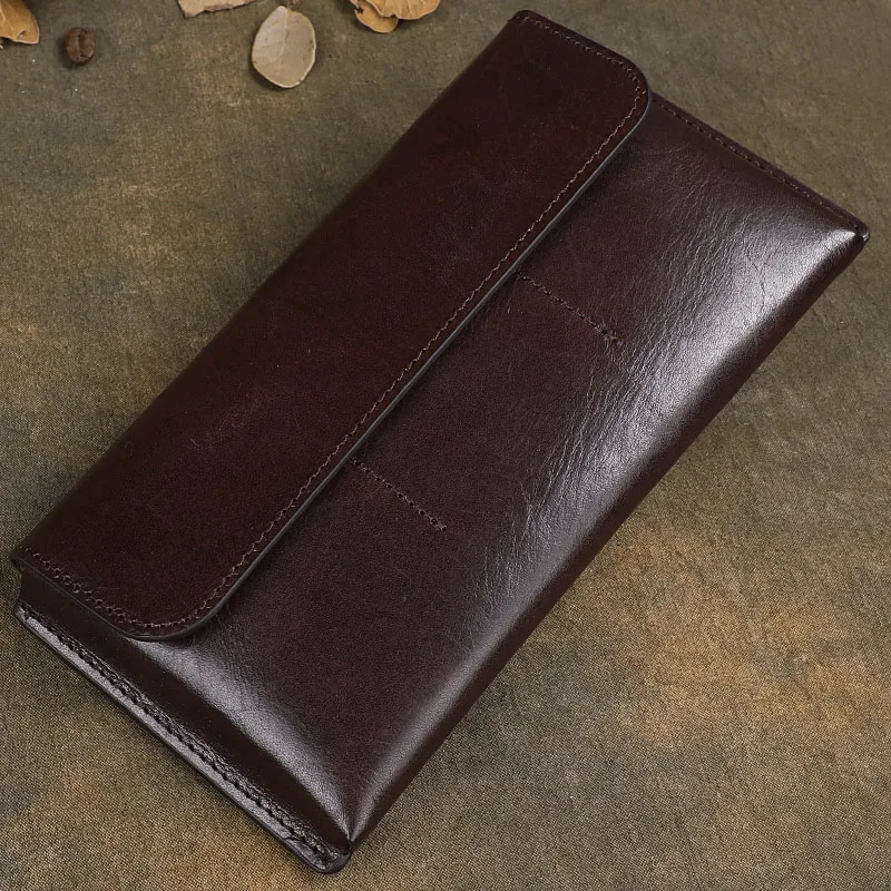 retro-style-long-genuine-leather-wallet-top-layer-cowhide-multi-function-buckle-wallet-trendy-style-for-artistic-youth