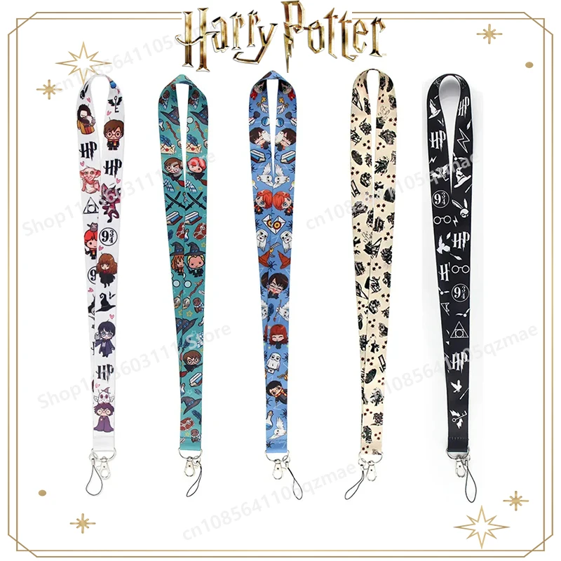 Harries Series Academy of Magic Lanyard Potters Kawaii Card Mobile Phone Lanyard Student Campus Card ID Key Anti-loss Sling Gift