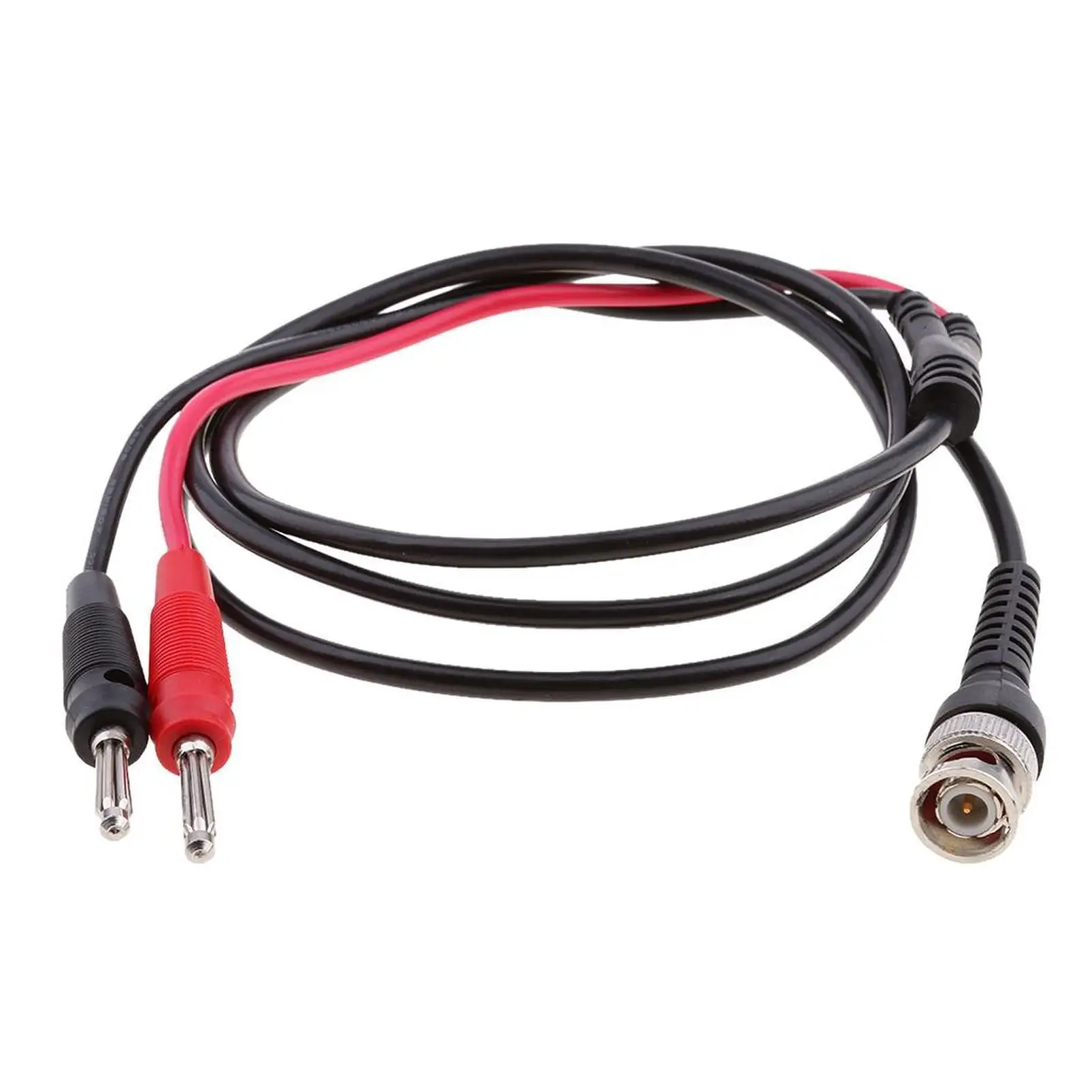 BNC to Dual 4mm Stackable Banana Plug Probe Cable Pure Copper Test Wire for Electrical Instruments and Oscilloscopes