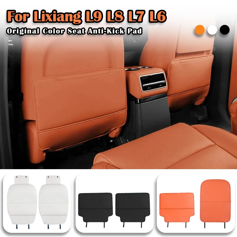 

Leather PU Car Anti Kick Mat Pad Anti-kick Mat Protector Seat Back Protector with Organizer Pocket For Li Lixiang L6 L7 L8 L9