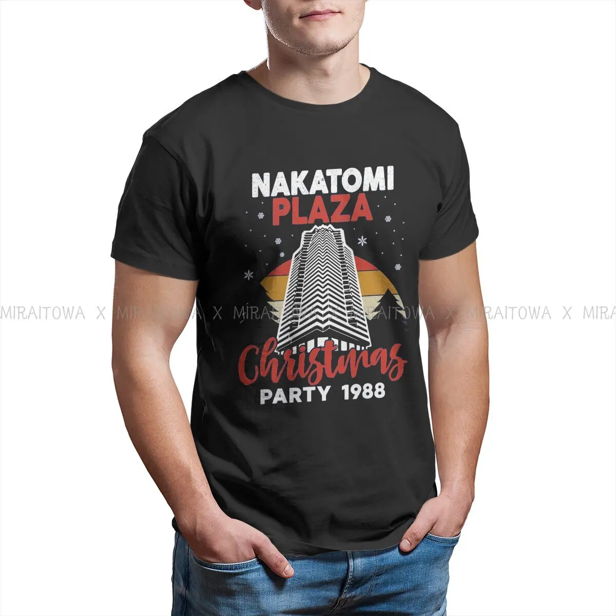 Die Hard Movie Christmas Party 1988 Bruce Willis Creative TShirt for Men NAKATOMI PLAZA Basic T Shirt Birthday Gifts Streetwear