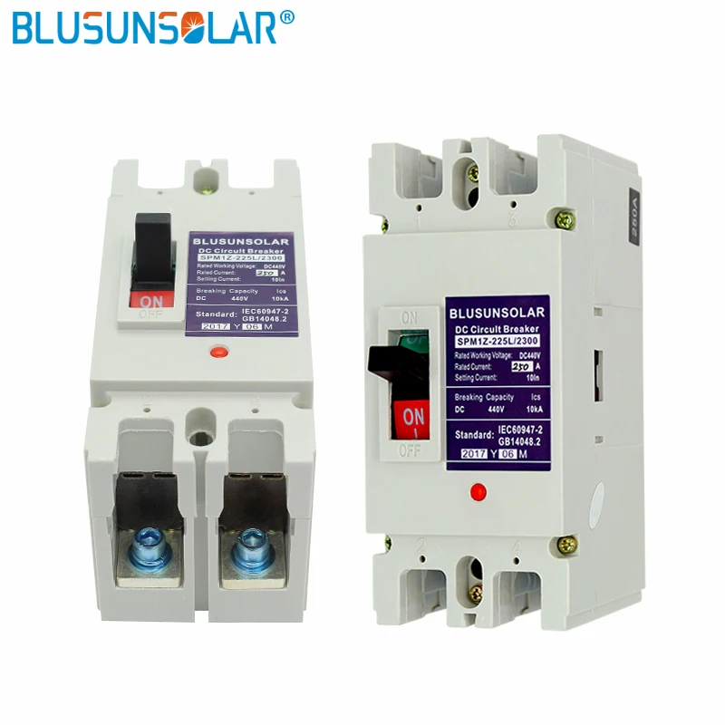 2P 250V DC MCCB Circuit Breaker Solar System Short Circuit Protector Battery Switch Solar Energy Photovoltaic 80A 100A 200A